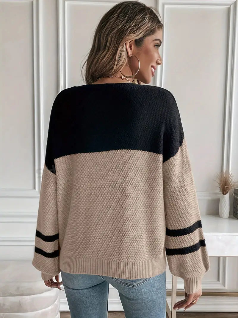 Levoire | Trendiknittine Pull À Manches Lanternes Élégant Et Confortable