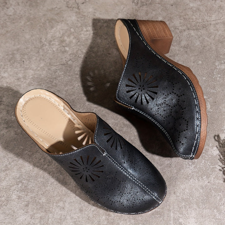 Levoire | Clogs Femme Avec Ouverture Fleurie Et Semelle Douce