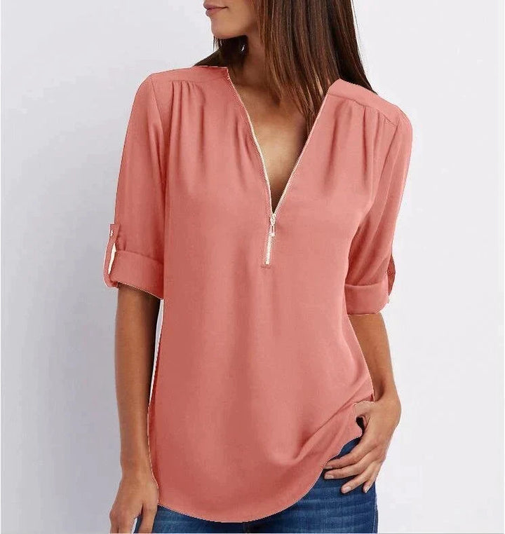 Levoire | Huppupaita avec zipper rouge tuile