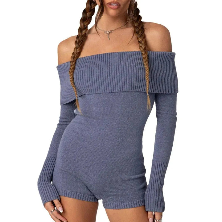 Levoire | Slim Fit Salopette à manches longues et épaule découverte
