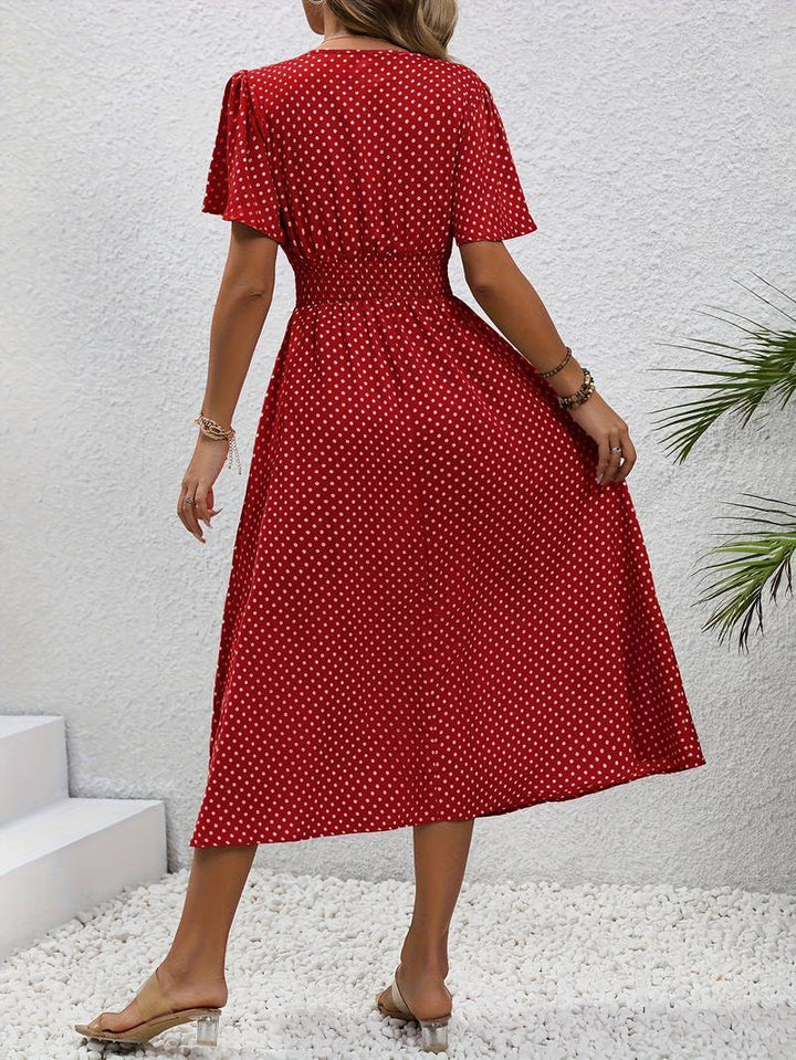 Levoire | Robe Courte À Manches Courtes À Imprimé Intégral Pour Le Printemps Et L'Été