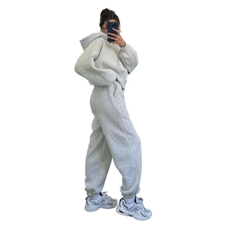 Levoire | Sweat à capuche et pantalon de jogging décontracté Blomma Gris