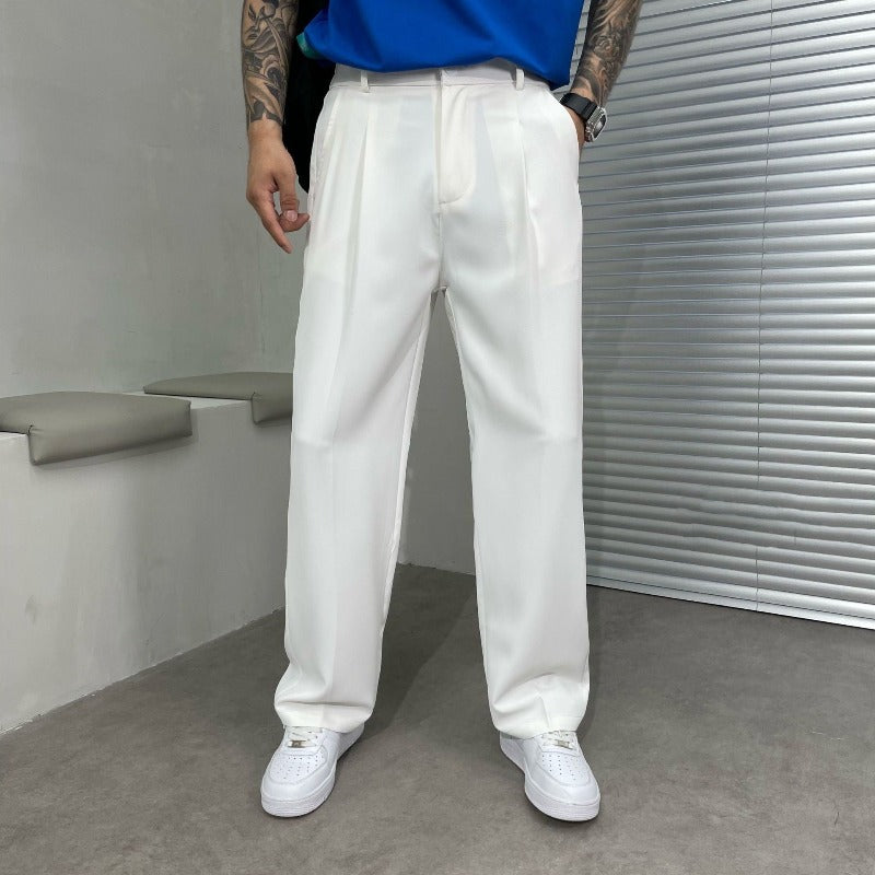 Levoire | Pantalons À Coupe Droite Pour Hommes Blanc