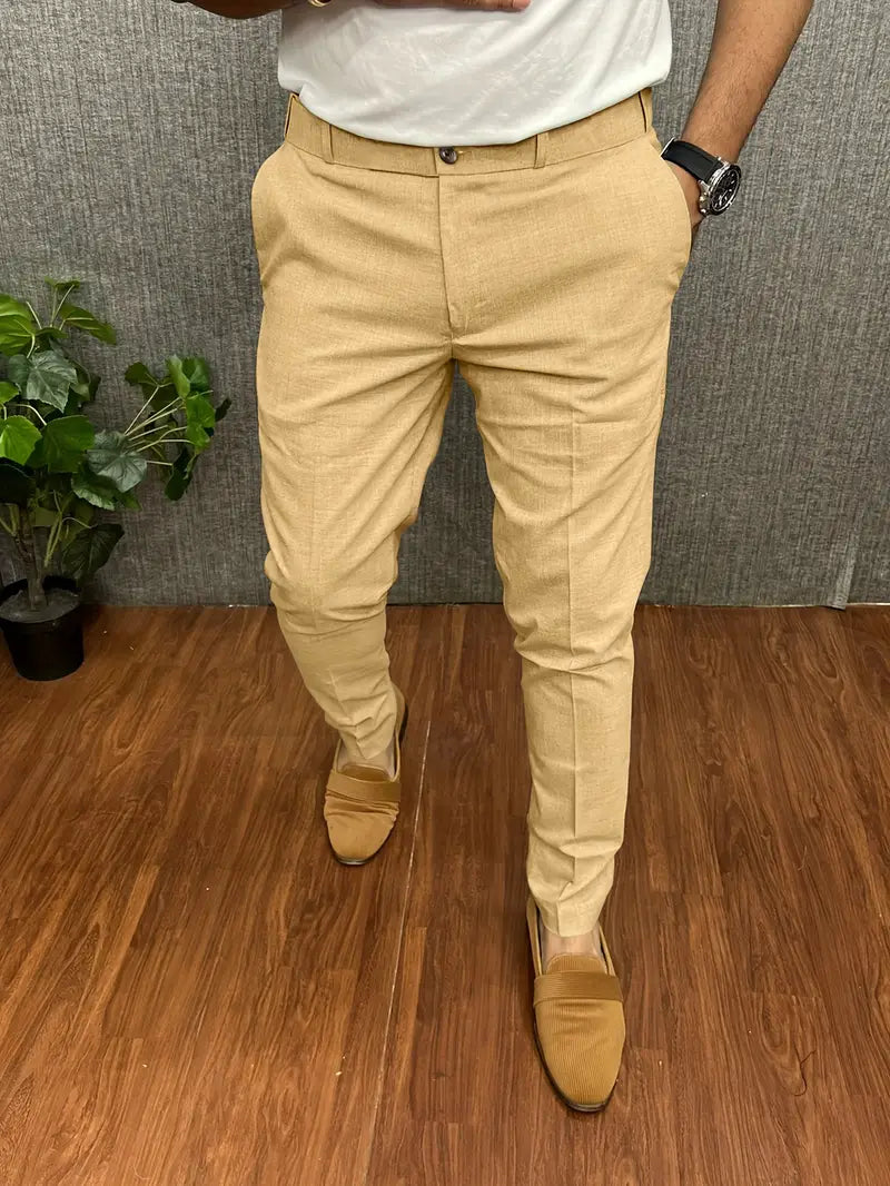 Levoire | Pantalon De Costume Semi-Formel Abricot