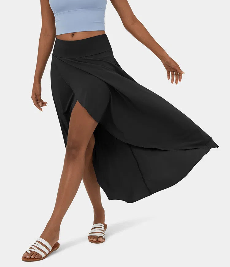Levoire | Jupe Maxi Lastique Avec Pantalon Court Noir