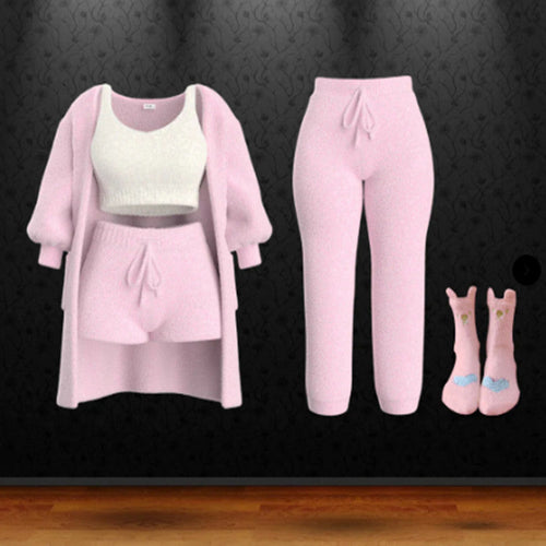 Levoire | Ensemble Confort Lux Gilet, Soutien-Gorge, Shorts, Pantalons Et Chaussettes