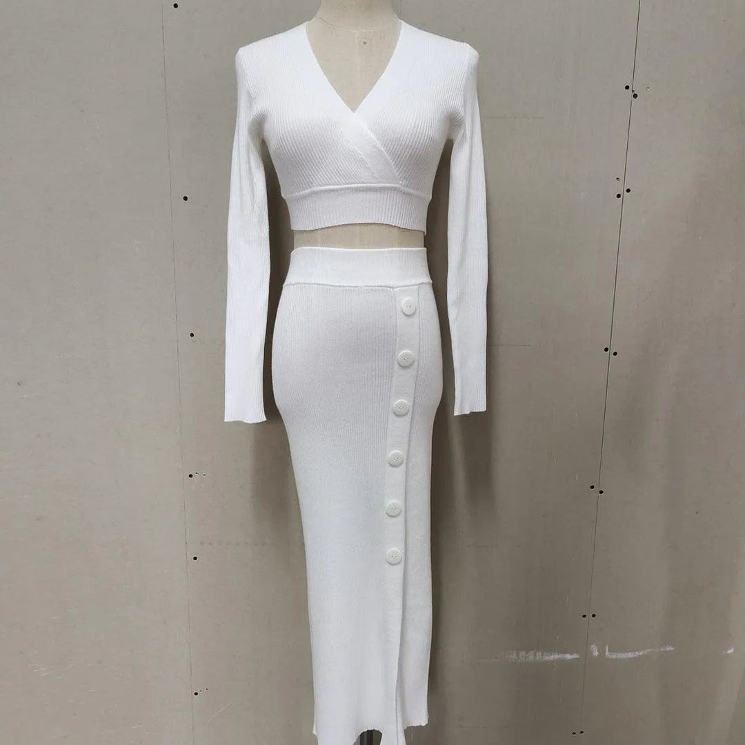 Levoire | Ensemble en tricot pour femmes Blanc