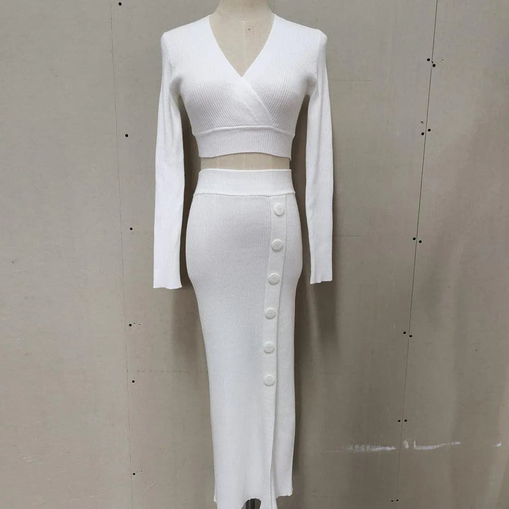 Levoire | Ensemble en tricot pour femmes Blanc