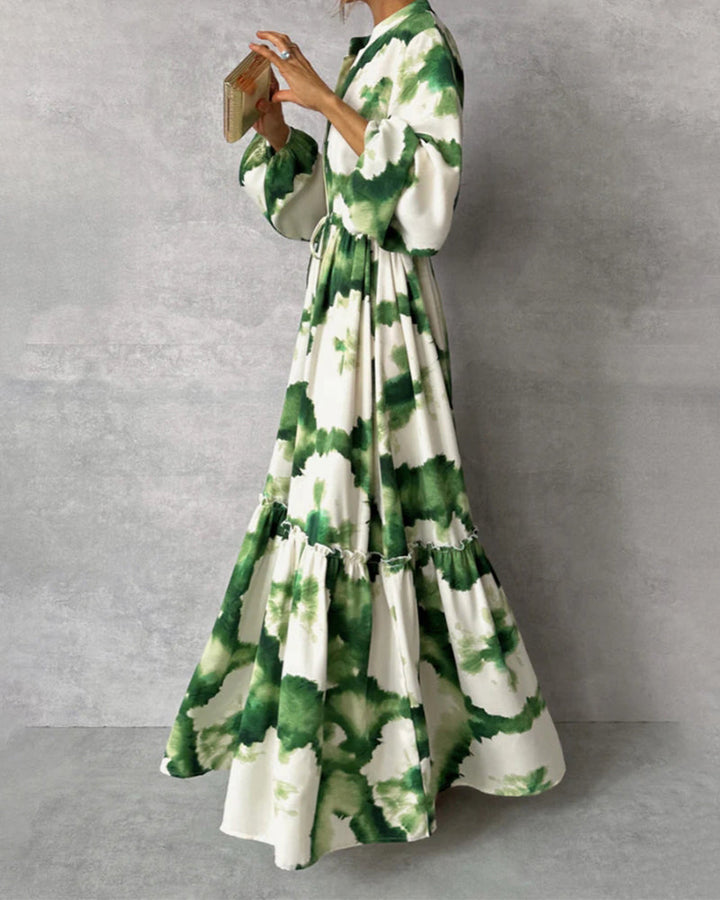 Levoire | Robe Tie-Dye Élégante Avec Cordon De Serrage En Patchwork