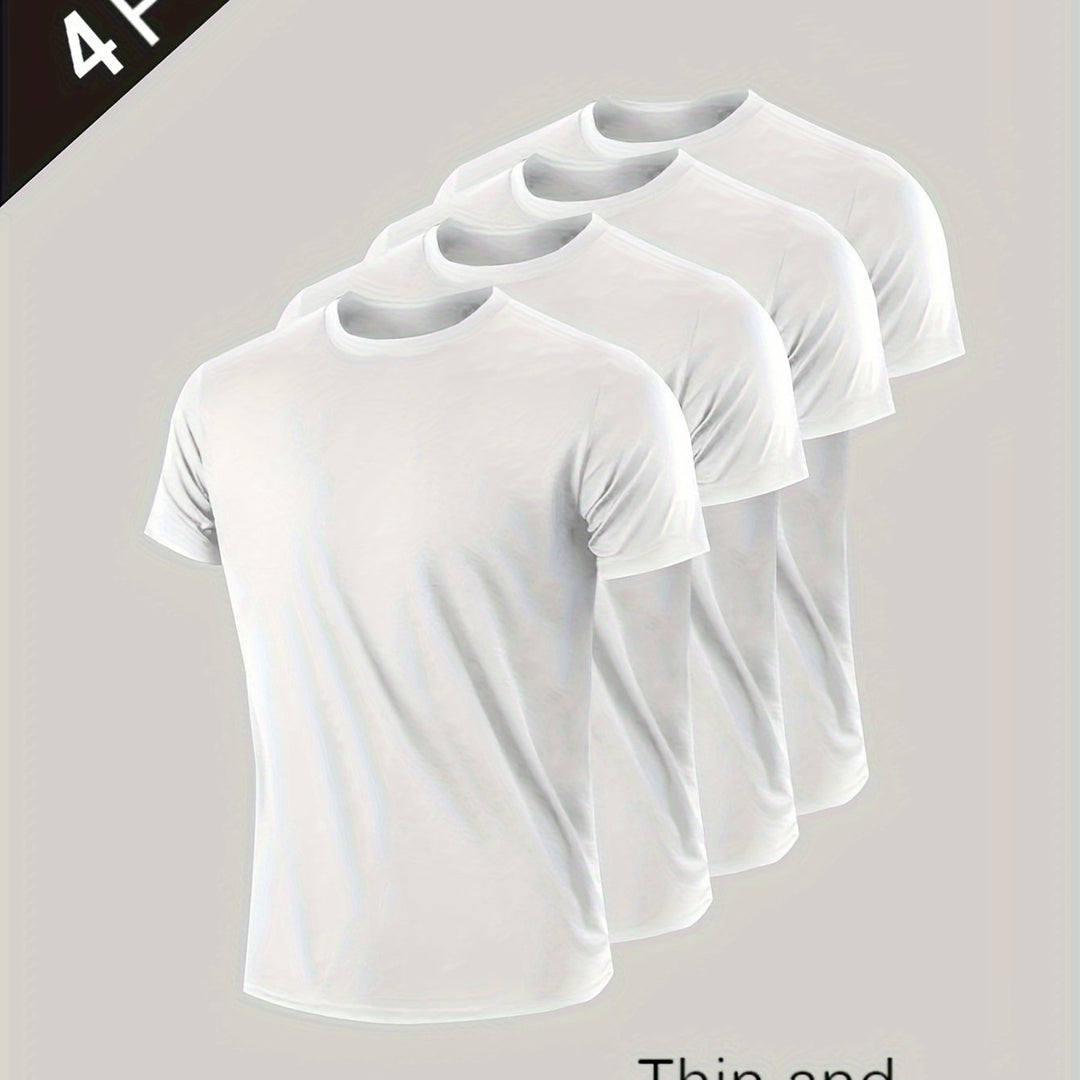 Levoire | T-Shirt Unicolore Pour Hommes À Manches Courtes