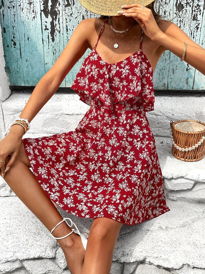 Levoire | Robe fleurie rouge