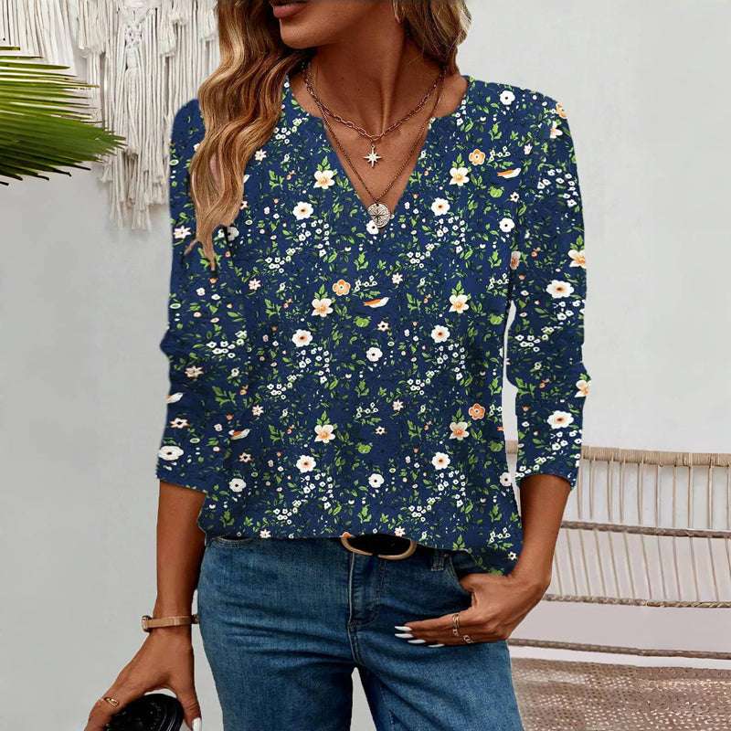 Levoire | Shirt Décontractée À Imprimé Floral Multicolore