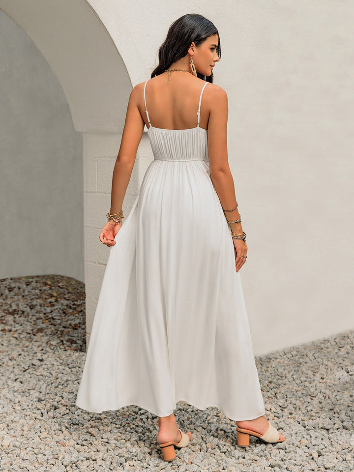 Levoire | Robe Maxi Cami Sans Manches À Décolleté En V Avec Décolleté Carré