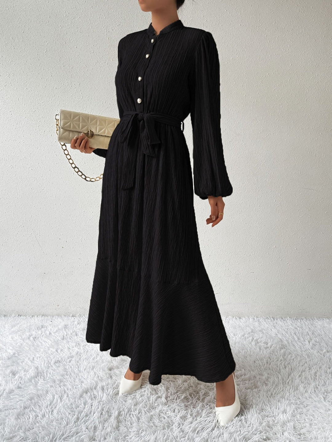 Levoire | Robe À Manches Longues Et Ceinture À Nœuds