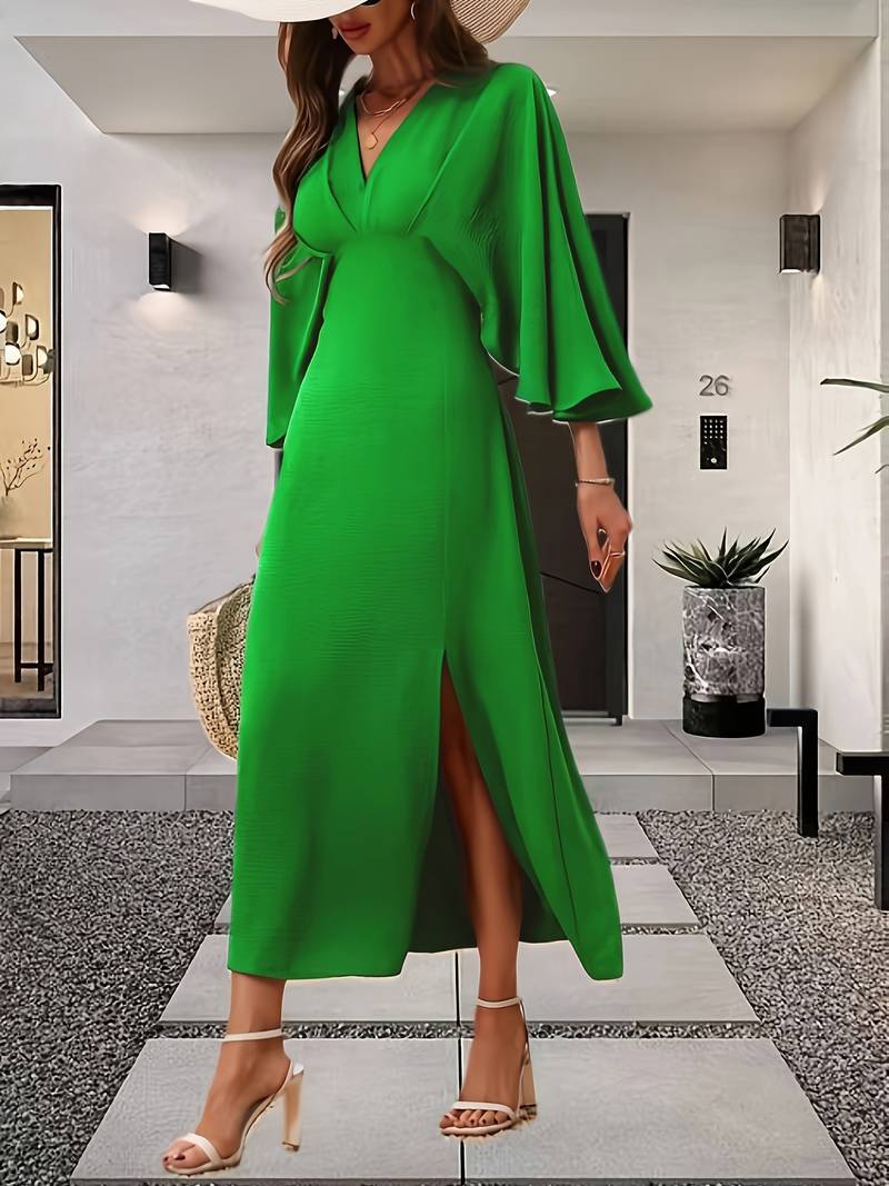 Levoire | Robe À Ligne A Avec Des Manches À Volants