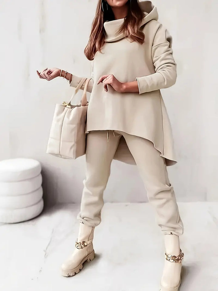 Levoire | Ensemble De Jogging Décontracté Et Confortable Pour Femmes Avec Sweat-Shirt Et Pantalon De Jogging Assorti Abricot