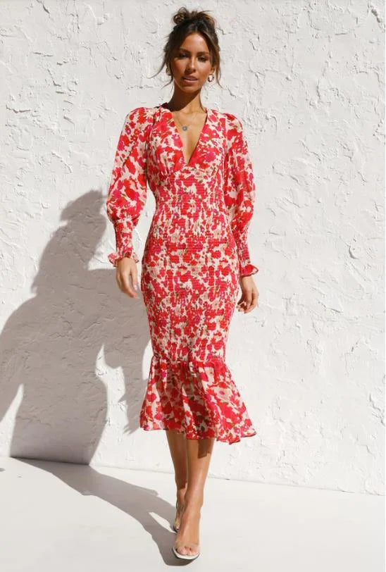 Levoire | Robe D'Été Pour Femmes Avec Design Imprimé Rot