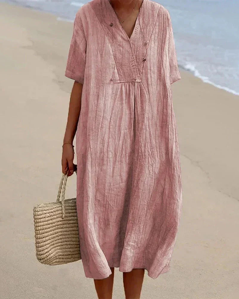 Levoire | Robe D'Été Femme Avec Un Design Imprimé Rosa