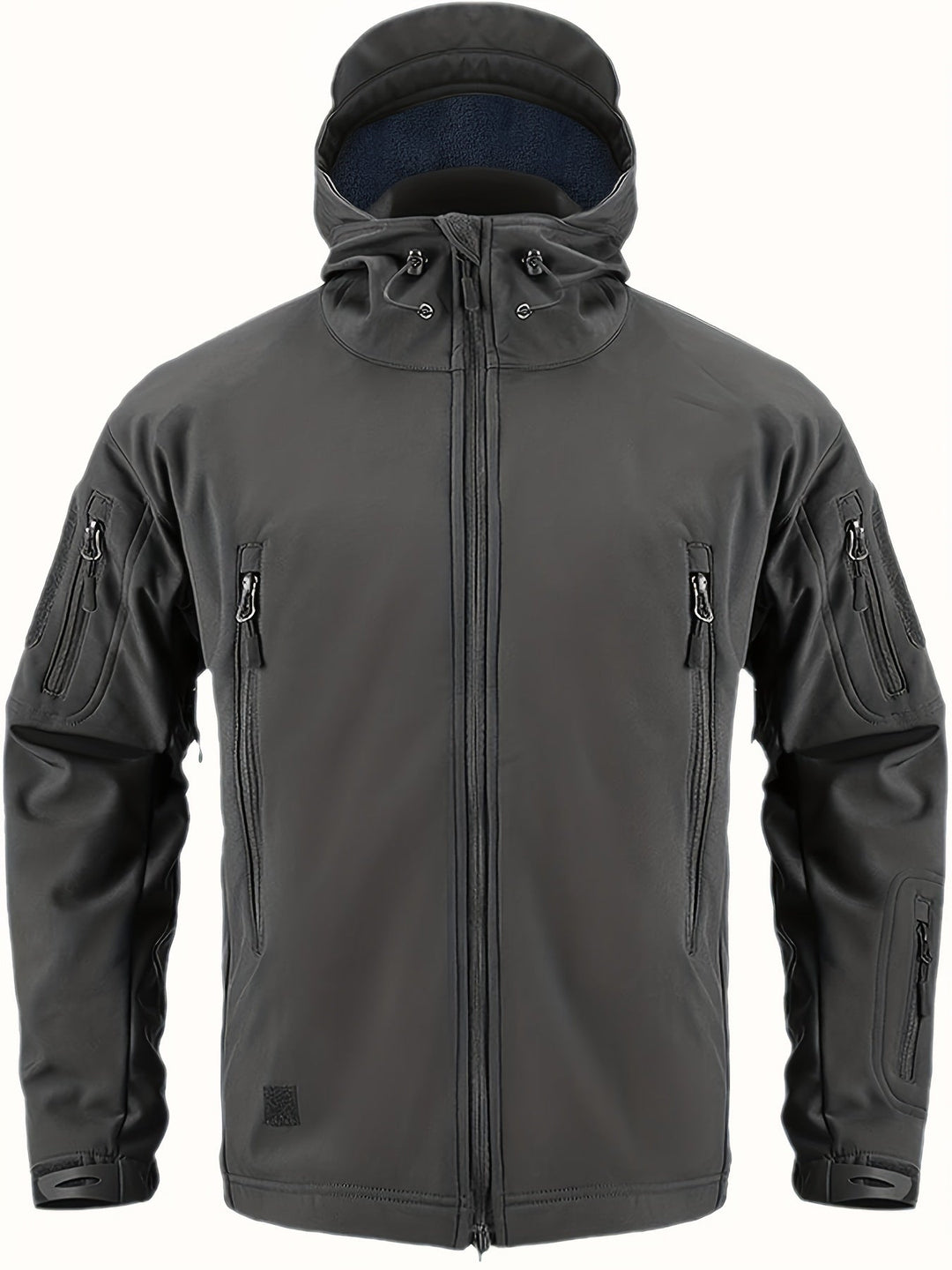 Levoire | Veste Imperméable Pour Homme Avec Capuche Et Poches Zippées gris