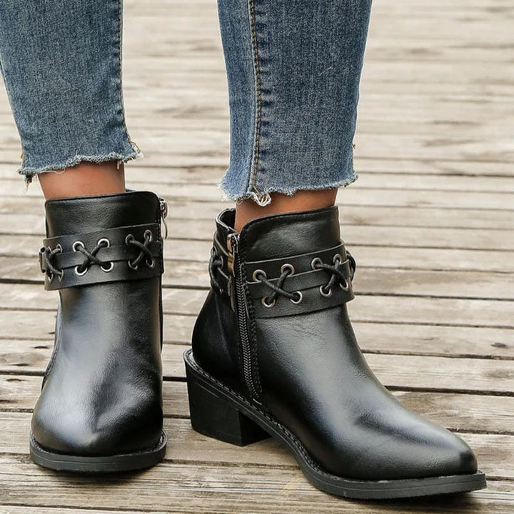 Levoire | Bottes De Vin À Tige Basse À Bout Rond Pour Femmes