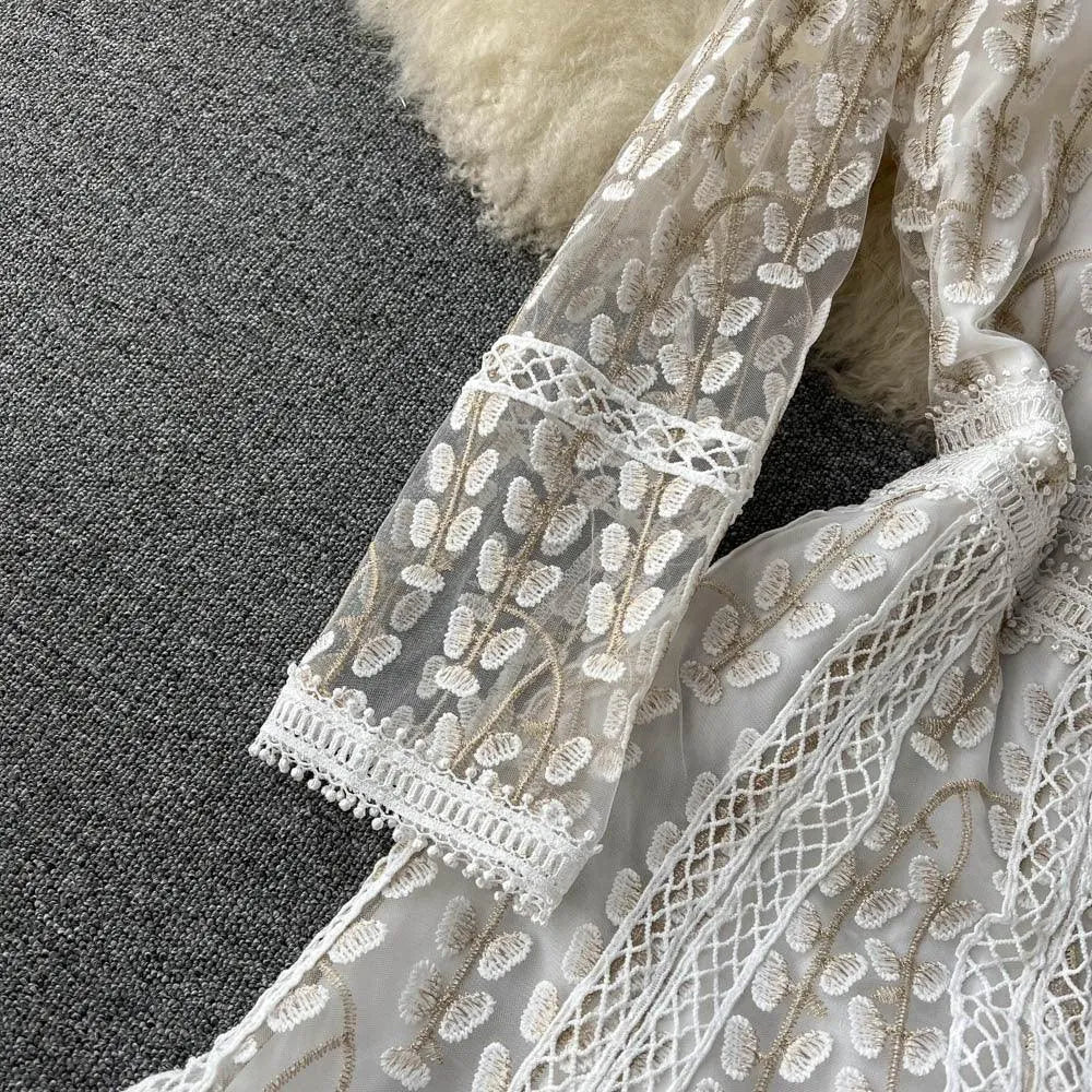 Levoire | Robe patchwork légère à points de maille