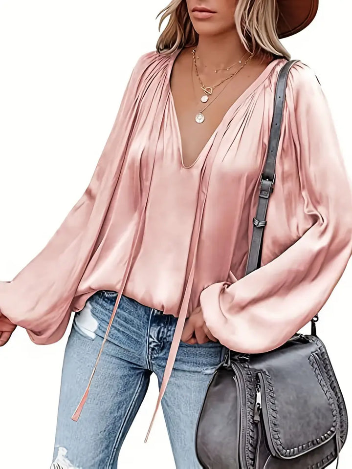 Levoire | Blouse En Satin Pour Femmes Rosa