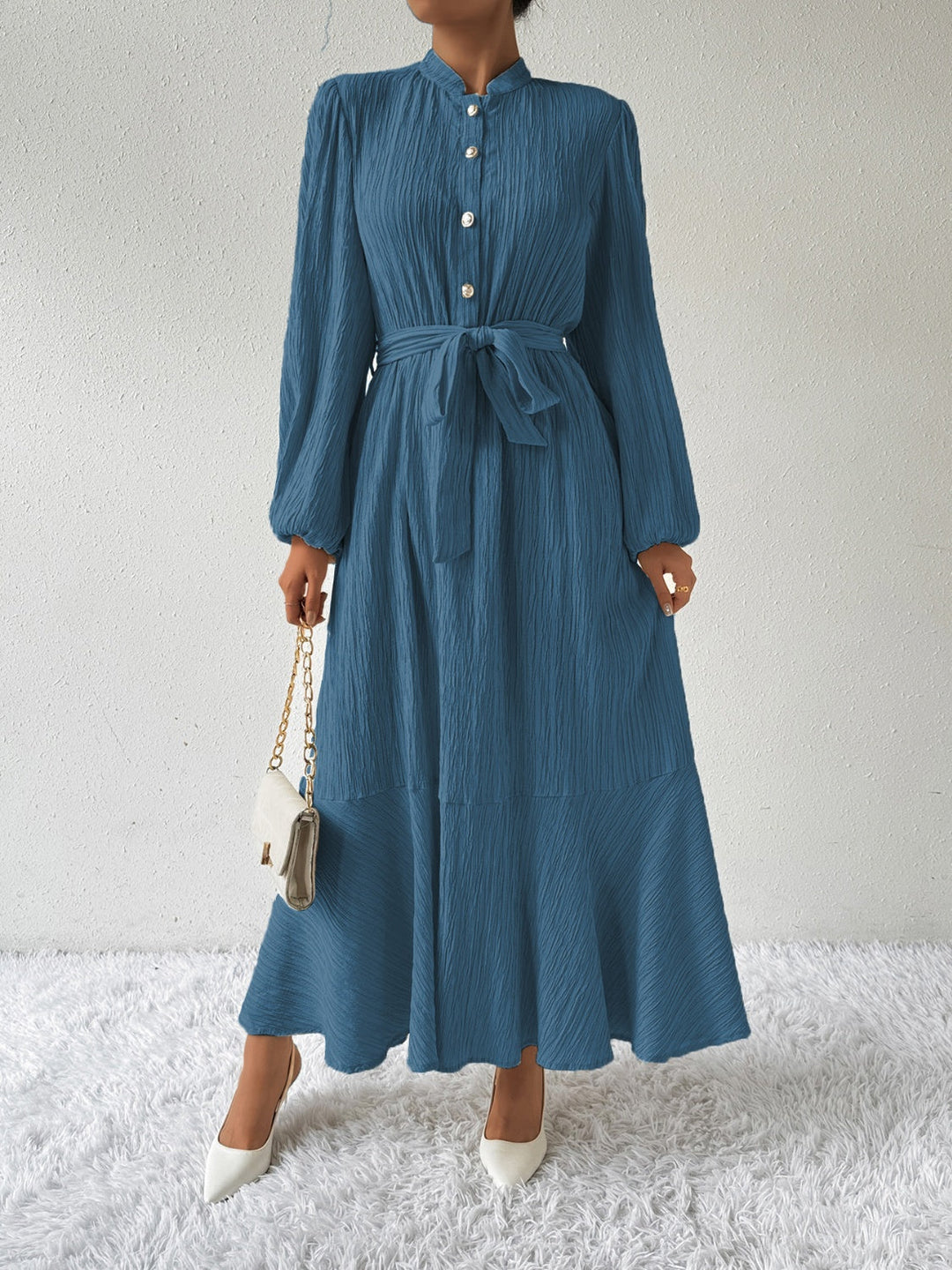 Levoire | Robe À Manches Longues Et Ceinture À Nœuds