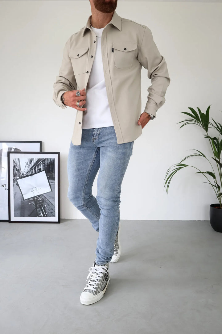 Levoire | Chemise Moderne Pour Hommes Brun clair