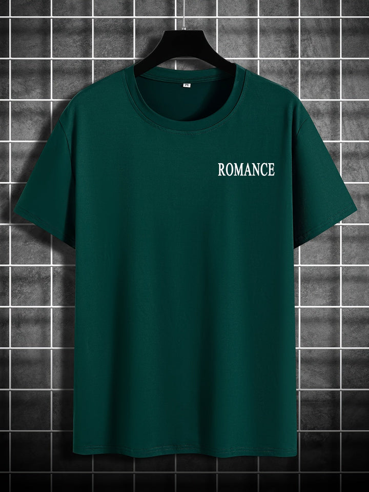 Levoire | T-Shirt En Coton Pour Hommes Avec Motif Alphabétique Et Col Rond