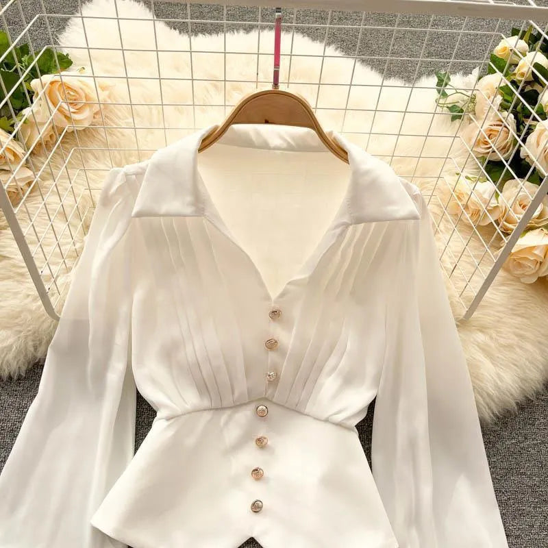 Levoire | Blouse à manches longues avec décolleté en V