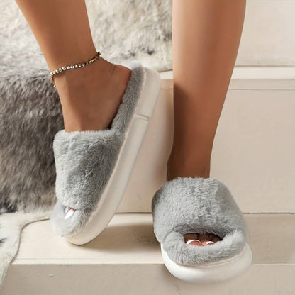 Levoire | Chaussons avec Confort Douillet et Matériau Moelleux pour Femmes Gris