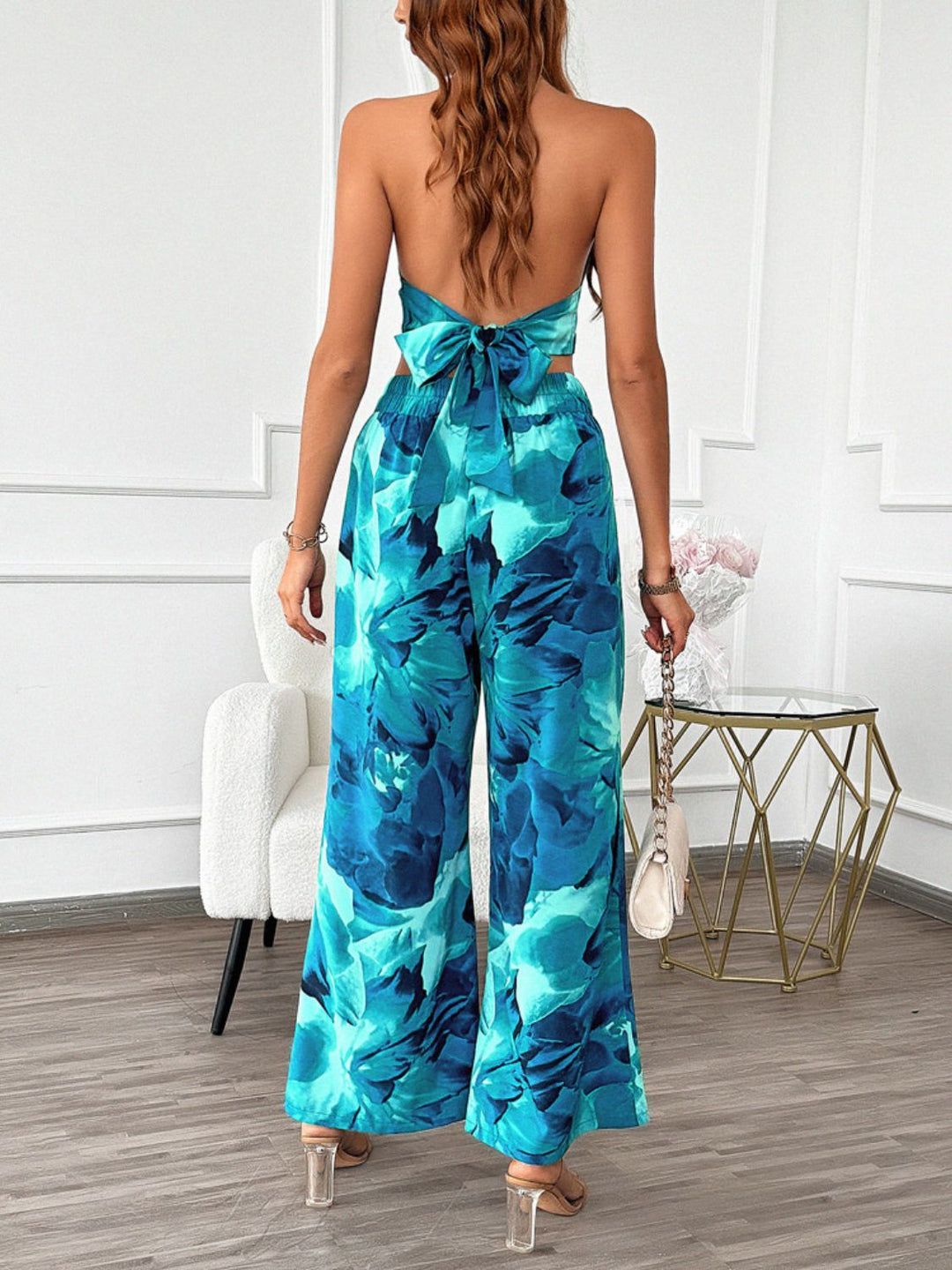 Levoire | Ensemble Top Halterneck Imprimé Prêt Pour La Plage Ultime Et Pantalons
