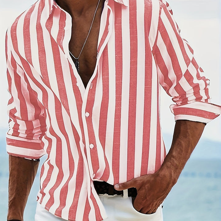 Levoire | Chemise Homme Rayée Avec Revers