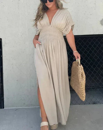 Levoire | Robe Maxi Décolletée En V Sans Effort