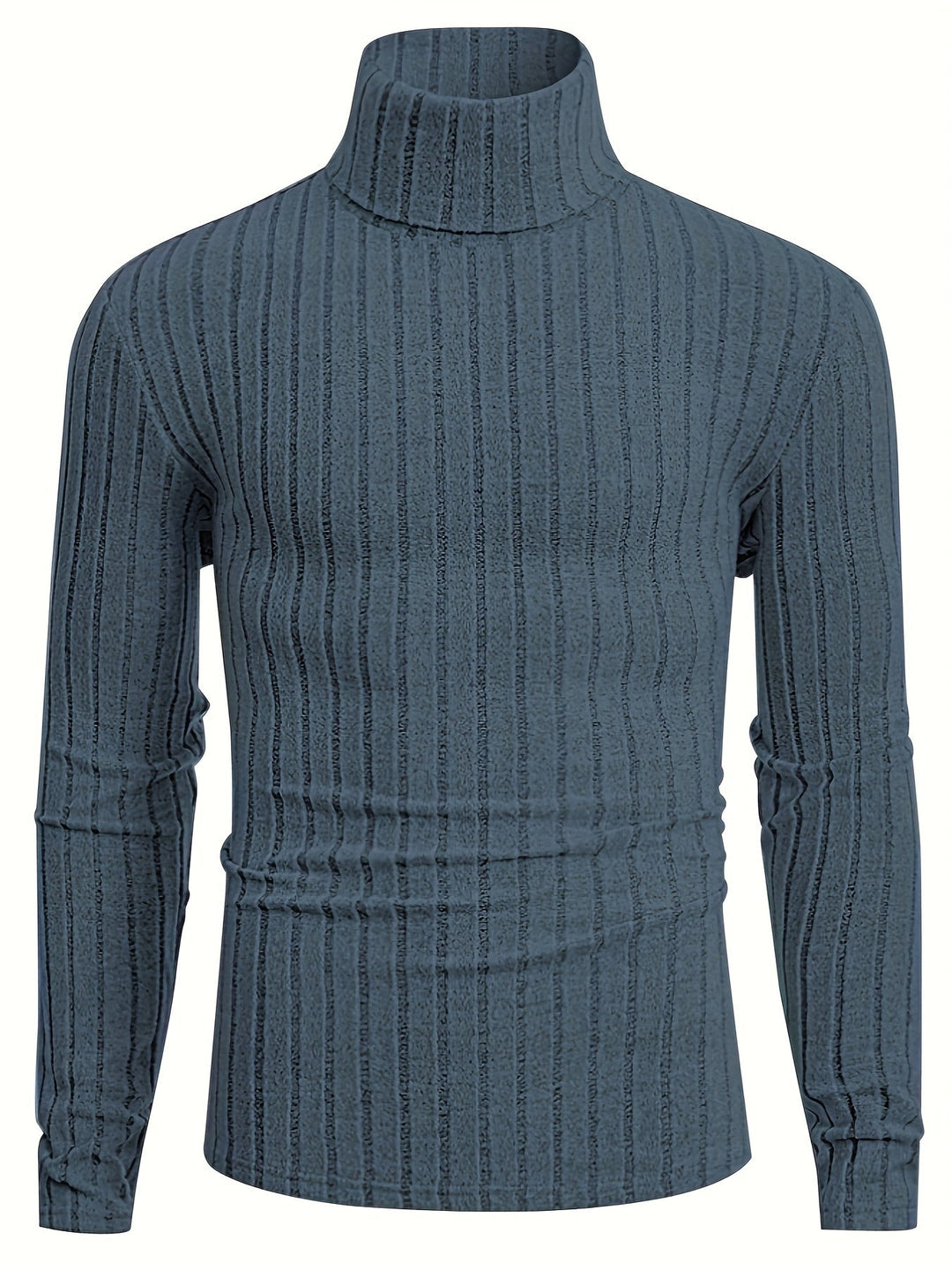 Levoire | Pull En Tricot Rayé Avec Col Pour Hommes Bleu