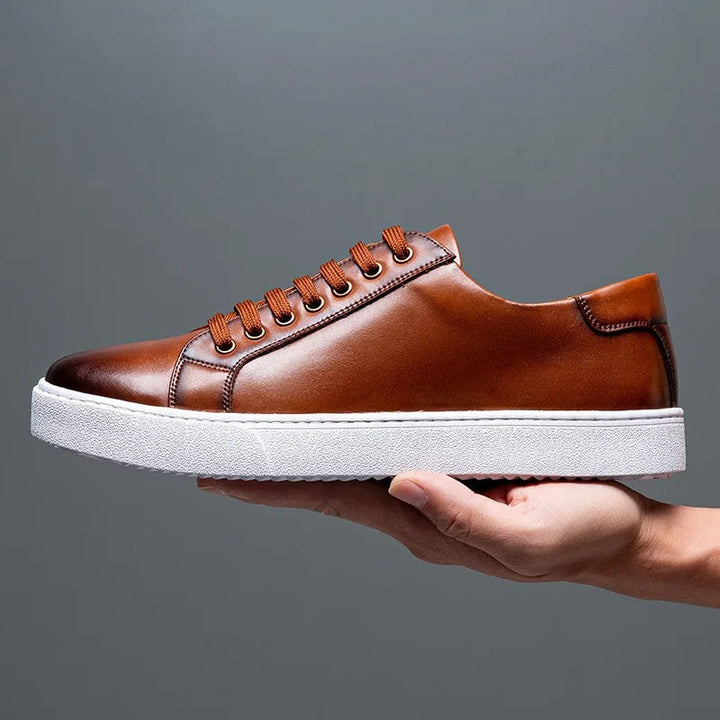 Levoire | Baskets En Cuir Pour Homme Marron