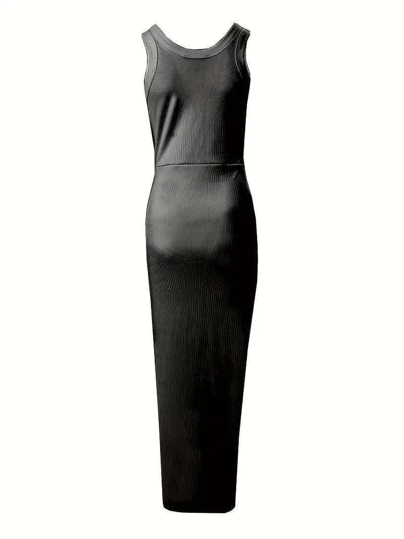 Levoire | Robe À Bretelles Froncée Avec Fente Et Cordon Latéral
