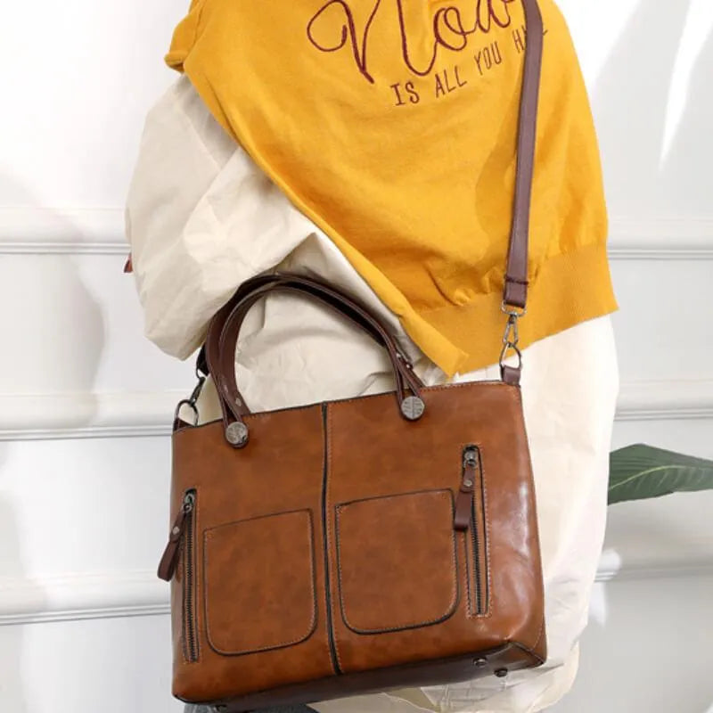 Levoire | Sac À Main En Cuir Structuré Avec Deux Compartiments Pour Femmes