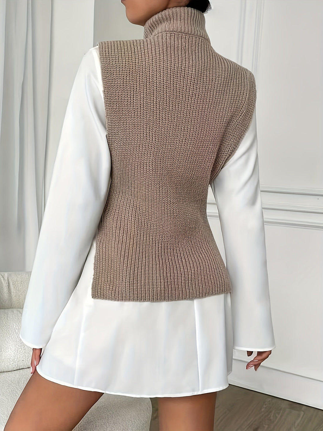 Levoire | Sans Manches Gilet Tricoté Pour Recouvrement En Couches