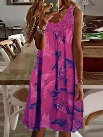 Levoire | Robe Maxi À Imprimé Floral Avec Encolure Ronde