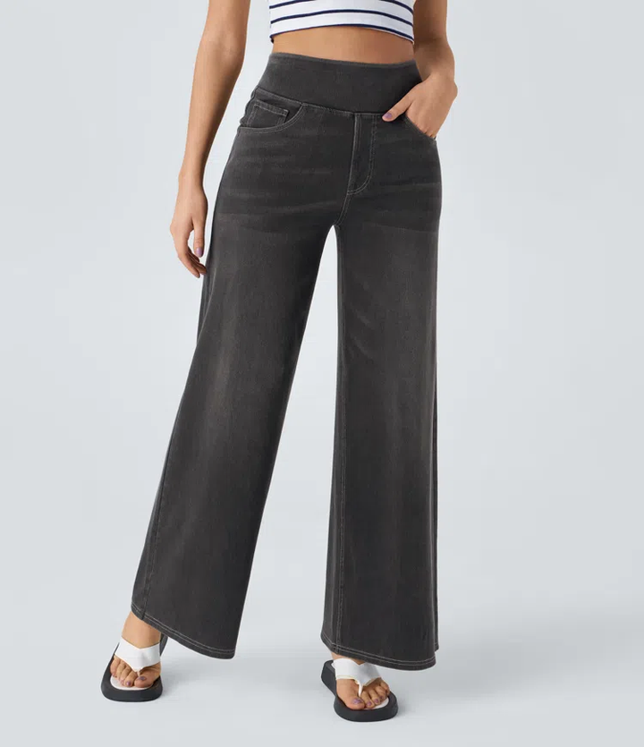 Levoire | Pantalon Denim Stretch Taille Haute Femme