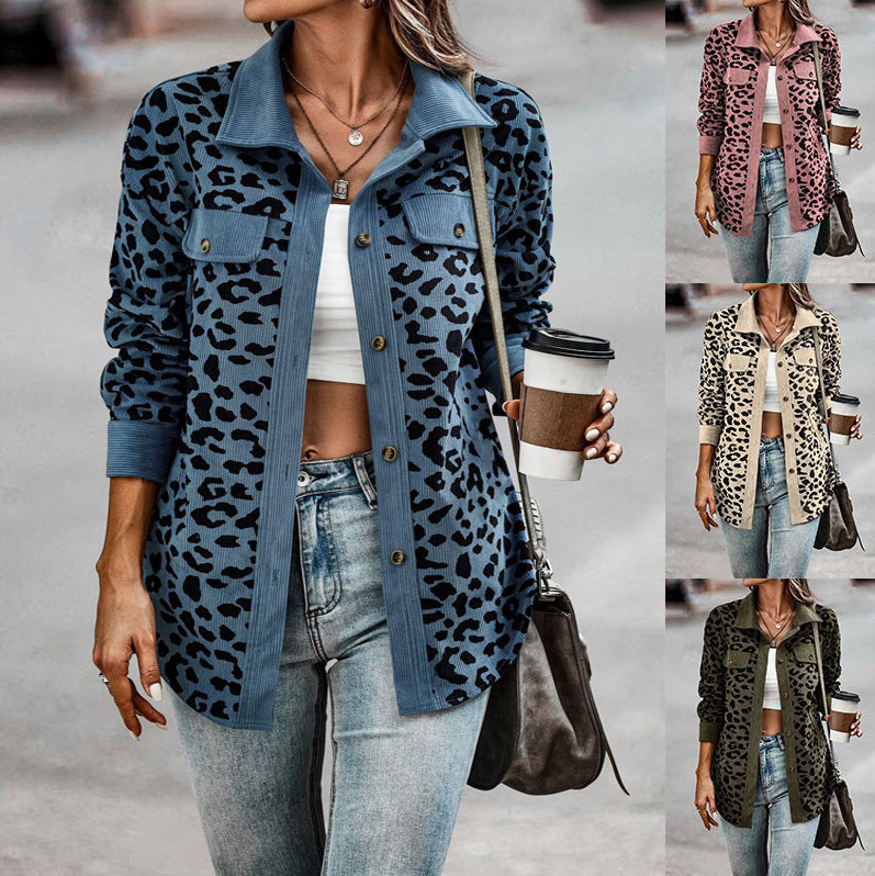 Levoire | Chemise Veste Avec Motif Léopard