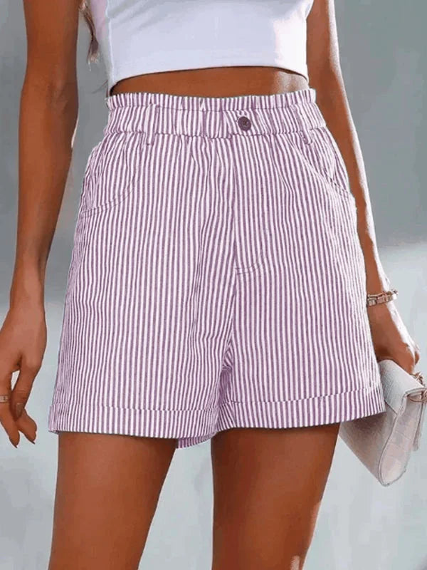 Levoire | Short décontracté à rayures Violet
