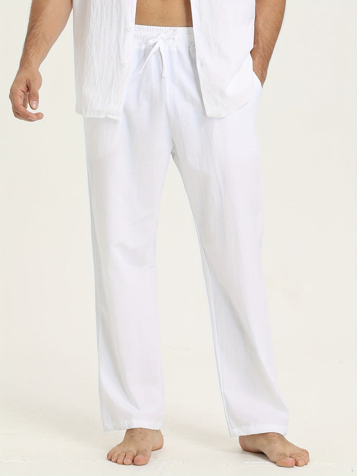 Levoire | Pantalons En Coton Pour Hommes Avec Cordon Et Poches
