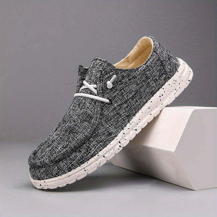 Levoire | Rentoa Hommes Mocassins À La Conception Minimaliste Et À Bout Rond Noir CN42(EU42)