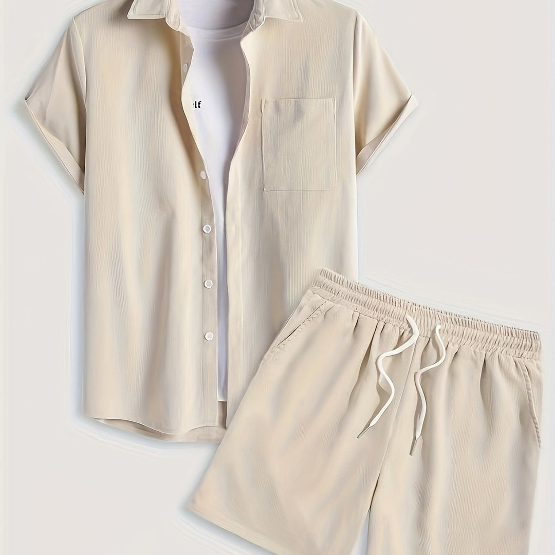 Levoire | Ensemble D'Été Uni Avec T-Shirt Et Short