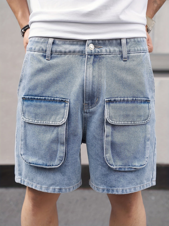 Levoire | Shorts En Denim Forts Pour Hommes Avec Plusieurs Poches