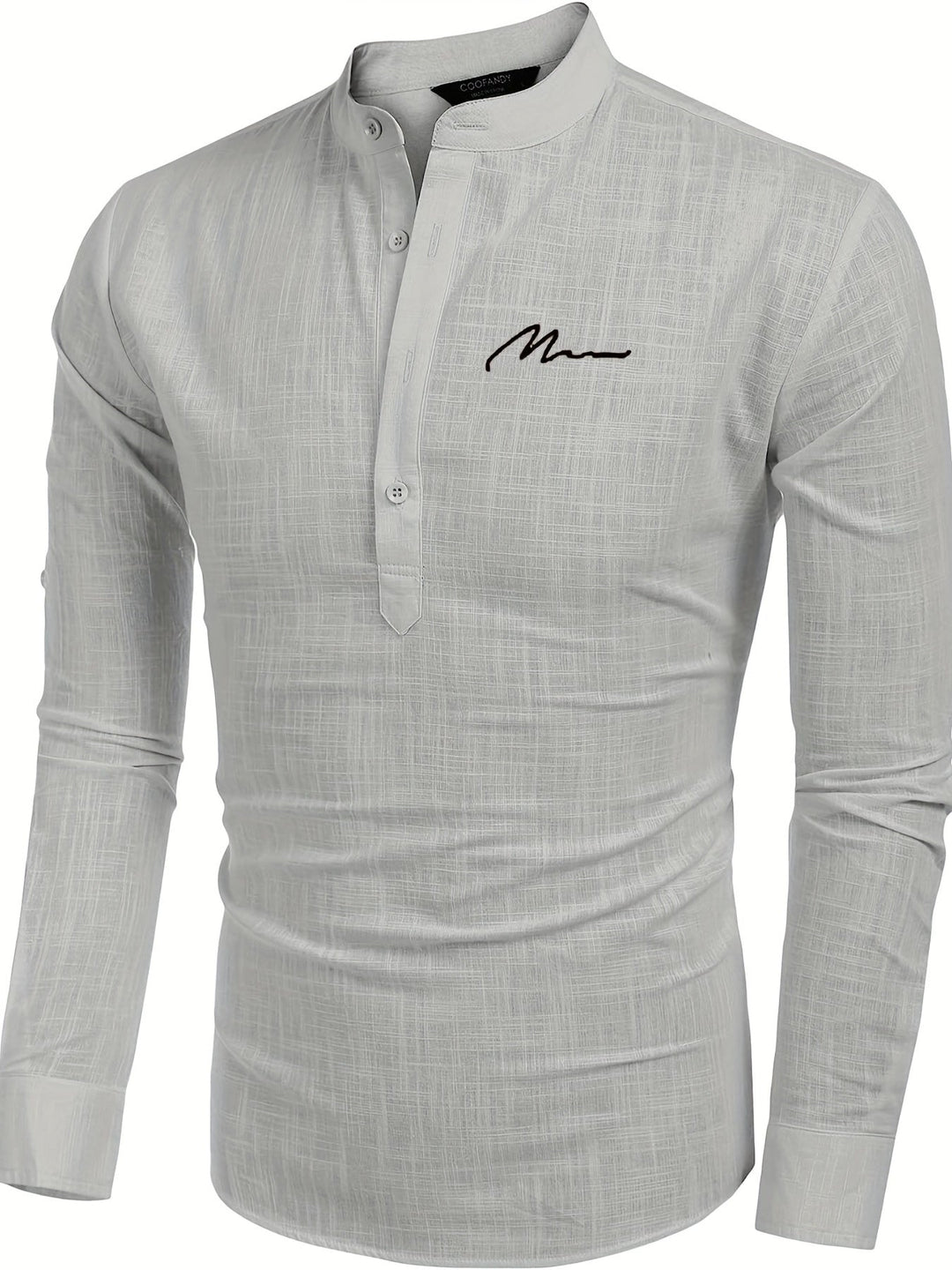 Levoire | Retro Pellavasekoite Henley-Shirt À Manches Longues