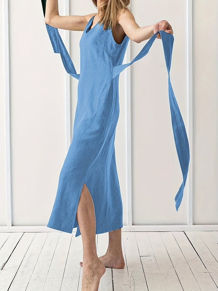 Levoire | Robe midi sans manches avec fente