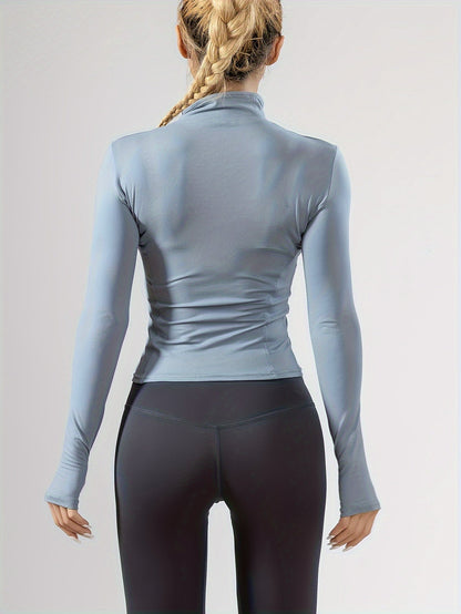 Levoire | T-Shirt À Col Rond Manches Longues En Coton Avec Fermeture Éclair